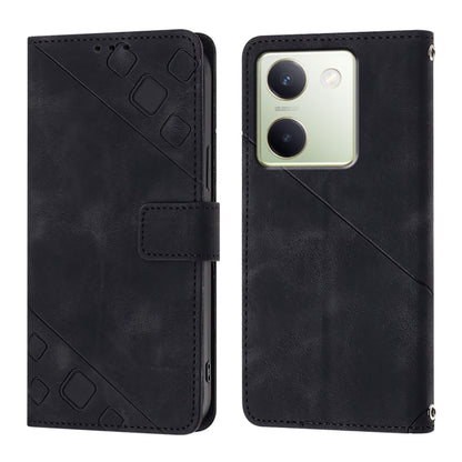 Skin Feel Embossed Leather Phone Case, For vivo Y100 5G IDN / Y200e 5G Global, For vivo V30 5G / V30 Pro 5G Global, For vivo V29e 5G Global / Y200 5G Global, For vivo X100 Pro