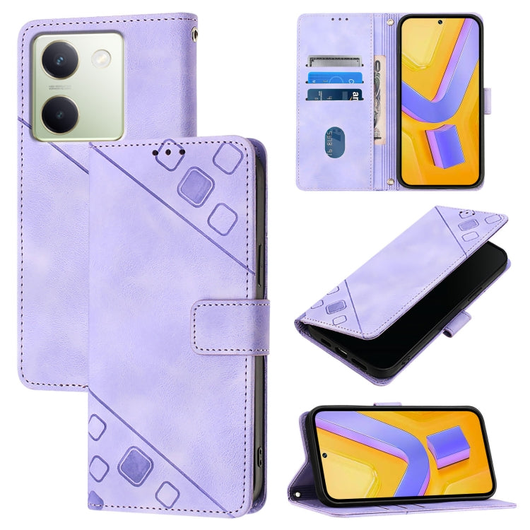 Skin Feel Embossed Leather Phone Case, For vivo Y100 5G IDN / Y200e 5G Global, For vivo V30 5G / V30 Pro 5G Global, For vivo V29e 5G Global / Y200 5G Global, For vivo X100 Pro