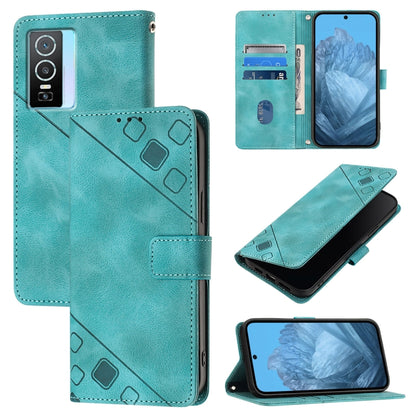 Skin Feel Embossed Leather Phone Case, For vivo Y76 5G, For vivo Y52s 5G / Y31s 5G / Y72 5G India, For vivo Y20 / Y20a / Y20i / Y20s / Y20g, For vivo Y70s