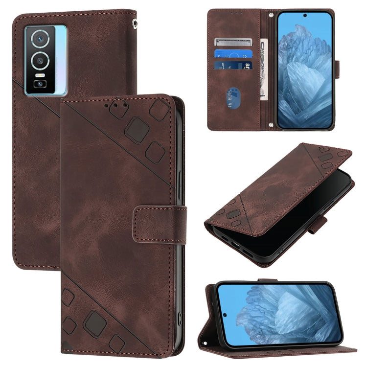 Skin Feel Embossed Leather Phone Case, For vivo Y76 5G, For vivo Y52s 5G / Y31s 5G / Y72 5G India, For vivo Y20 / Y20a / Y20i / Y20s / Y20g, For vivo Y70s