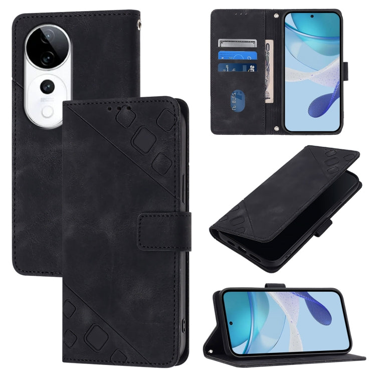 Skin Feel Embossed Leather Phone Case, For vivo S20 Pro 5G, For vivo Y300 5G, For vivo S19 Pro, For vivo S19