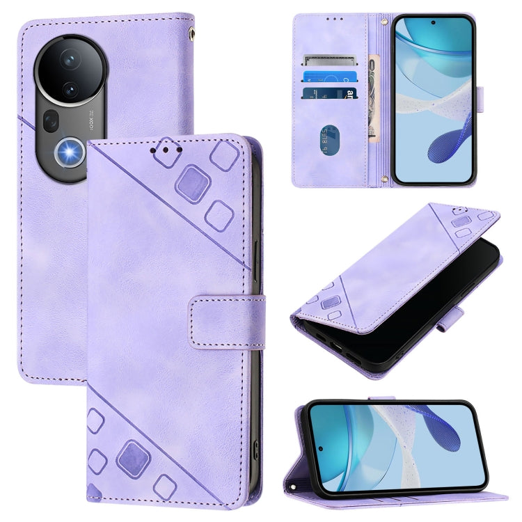 Skin Feel Embossed Leather Phone Case, For vivo S20 Pro 5G, For vivo Y300 5G, For vivo S19 Pro, For vivo S19