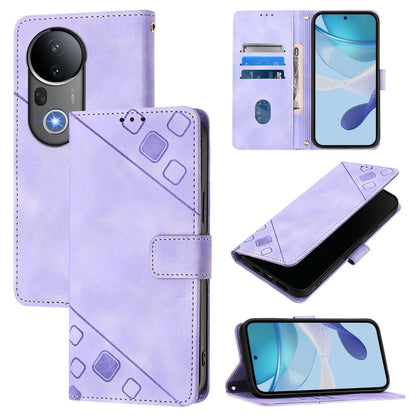 Skin Feel Embossed Leather Phone Case, For vivo S20 Pro 5G, For vivo Y300 5G, For vivo S19 Pro, For vivo S19