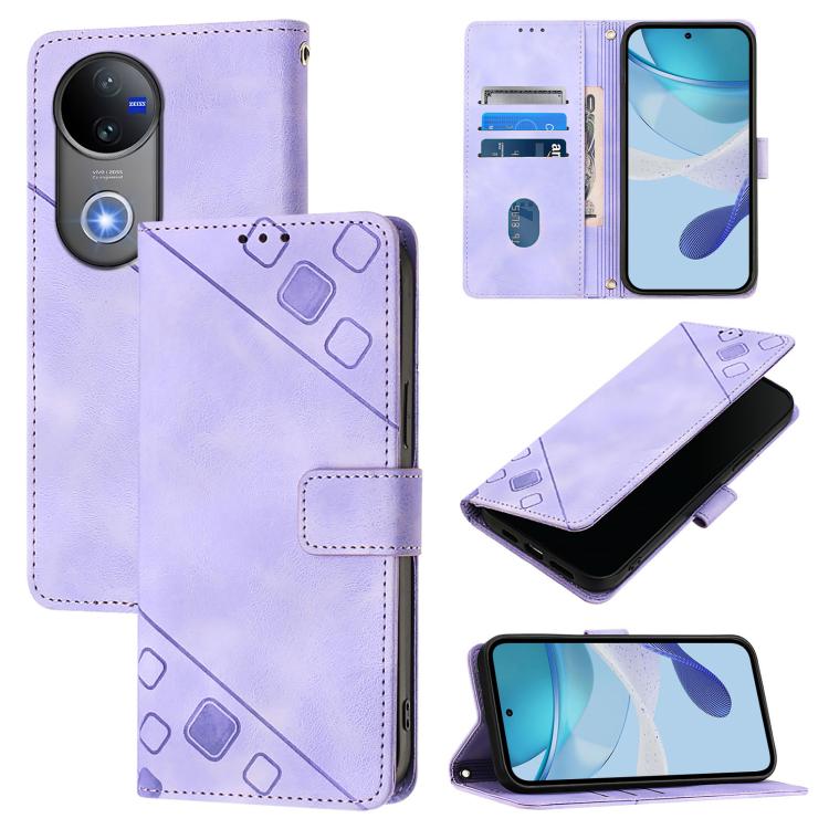 Skin Feel Embossed Leather Phone Case, For vivo Y29S 5G / Y04 4G Global, For vivo Y29 4G Global, For vivo V50 5G Global, For vivo S20 5G