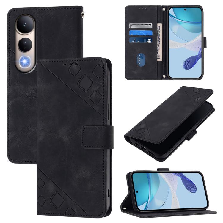 Skin Feel Embossed Leather Phone Case, For vivo S30 Pro mini, For vivo S30, For vivo Y39 5G Global, For vivo V50 Lite 5G