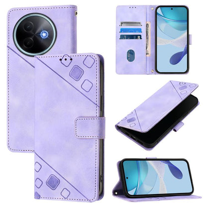 Skin Feel Embossed Leather Phone Case, For vivo S30 Pro mini, For vivo S30, For vivo Y39 5G Global, For vivo V50 Lite 5G