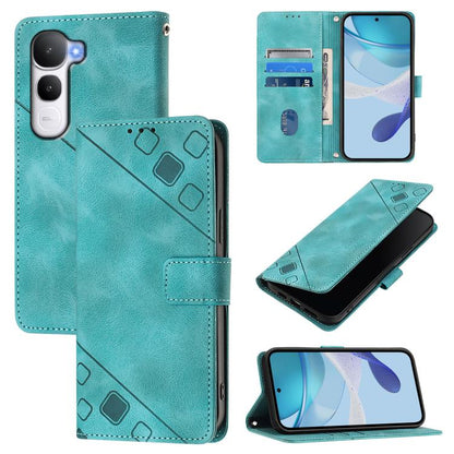Skin Feel Embossed Leather Phone Case, For vivo V60 Lite 5G Global, For vivo Y400 5G Global, For vivo Y400 4G, For vivo V60 5G Global