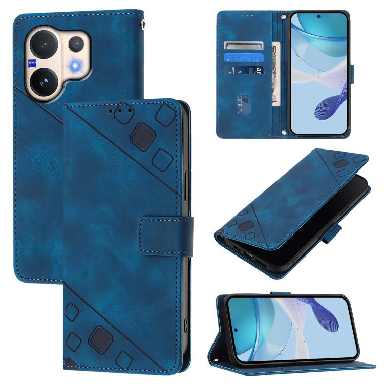 Skin Feel Embossed Leather Phone Case, For vivo V60 Lite 5G Global, For vivo Y400 5G Global, For vivo Y400 4G, For vivo V60 5G Global