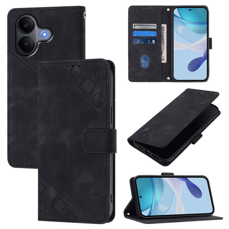 Skin Feel Embossed Leather Phone Case, For vivo V60 Lite 5G Global, For vivo Y400 5G Global, For vivo Y400 4G, For vivo V60 5G Global