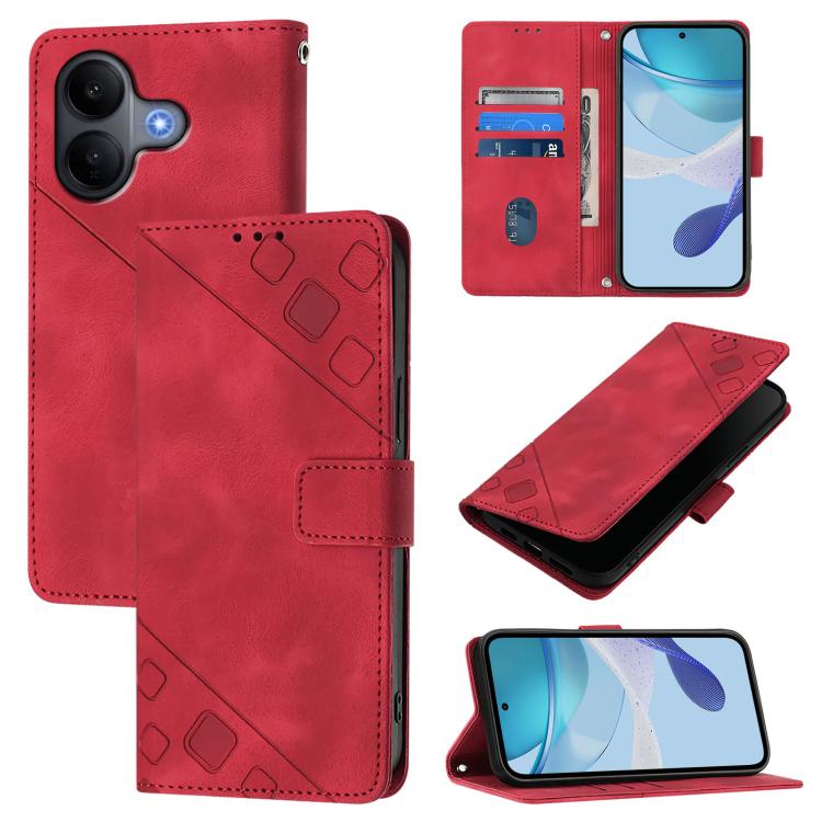 Skin Feel Embossed Leather Phone Case, For vivo V60 Lite 5G Global, For vivo Y400 5G Global, For vivo Y400 4G, For vivo V60 5G Global