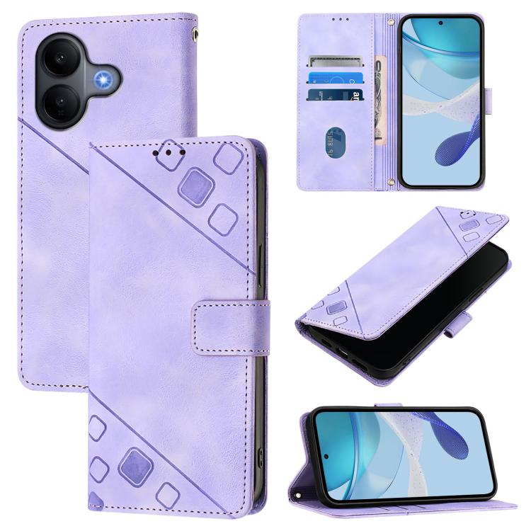 Skin Feel Embossed Leather Phone Case, For vivo V60 Lite 5G Global, For vivo Y400 5G Global, For vivo Y400 4G, For vivo V60 5G Global