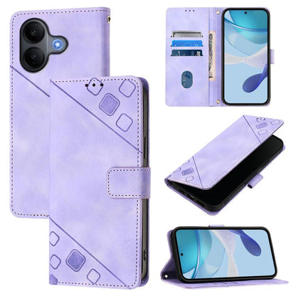 Skin Feel Embossed Leather Phone Case, For vivo V60 Lite 5G Global, For vivo Y400 5G Global, For vivo Y400 4G, For vivo V60 5G Global