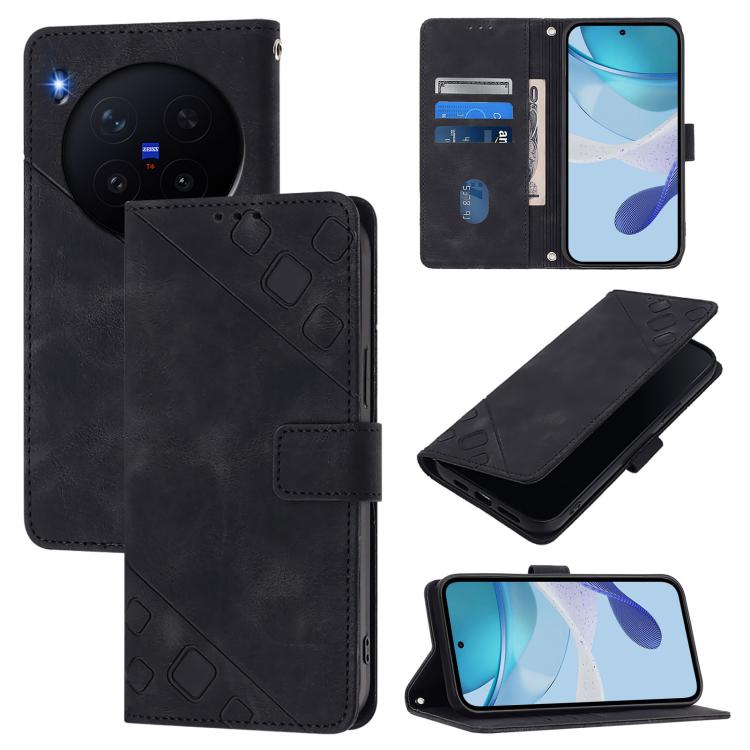 Skin Feel Embossed Leather Phone Case, For vivo X300 Ultra 5G, For vivo X300 Pro, For vivo X300, For vivo Y31 5G Global