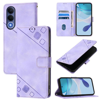 Skin Feel Embossed Leather Phone Case, For vivo X300 FE 5G Russia / 5G Zeiss, For vivo X300s 5G, For vivo V70 FE 5G, For vivo Y21 5G 2026 Global / Y05 4G