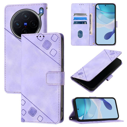Skin Feel Embossed Leather Phone Case, For vivo X300 FE 5G Russia / 5G Zeiss, For vivo X300s 5G, For vivo V70 FE 5G, For vivo Y21 5G 2026 Global / Y05 4G