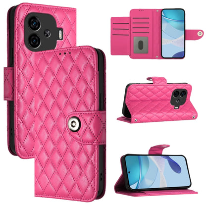 Rhombic Texture Flip Leather Phone Case with Lanyard, For vivo iQOO Z9 / Z9 Turbo, For vivo Y200e / Y100 IDN, For vivo T3 5G IDN / V40 SE, For vivo V30 / V30 Pro