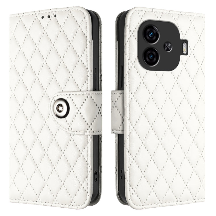 Rhombic Texture Flip Leather Phone Case with Lanyard, For vivo iQOO Z9 / Z9 Turbo, For vivo Y200e / Y100 IDN, For vivo T3 5G IDN / V40 SE, For vivo V30 / V30 Pro