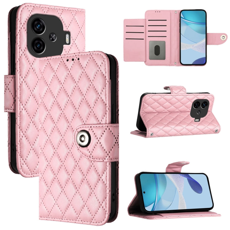 Rhombic Texture Flip Leather Phone Case with Lanyard, For vivo iQOO Z9 / Z9 Turbo, For vivo Y200e / Y100 IDN, For vivo T3 5G IDN / V40 SE, For vivo V30 / V30 Pro