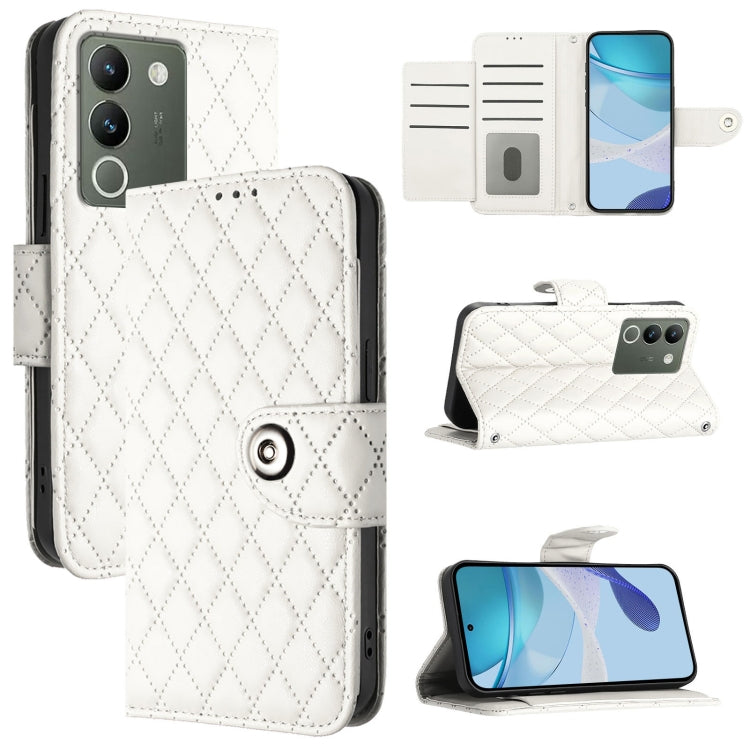 Rhombic Texture Flip Leather Phone Case with Lanyard, For vivo V29e / Y200 / V30 Lite, For vivo X100 Pro, For vivo X100, For vivo Y36 5G / Y36 4G / Y36 India
