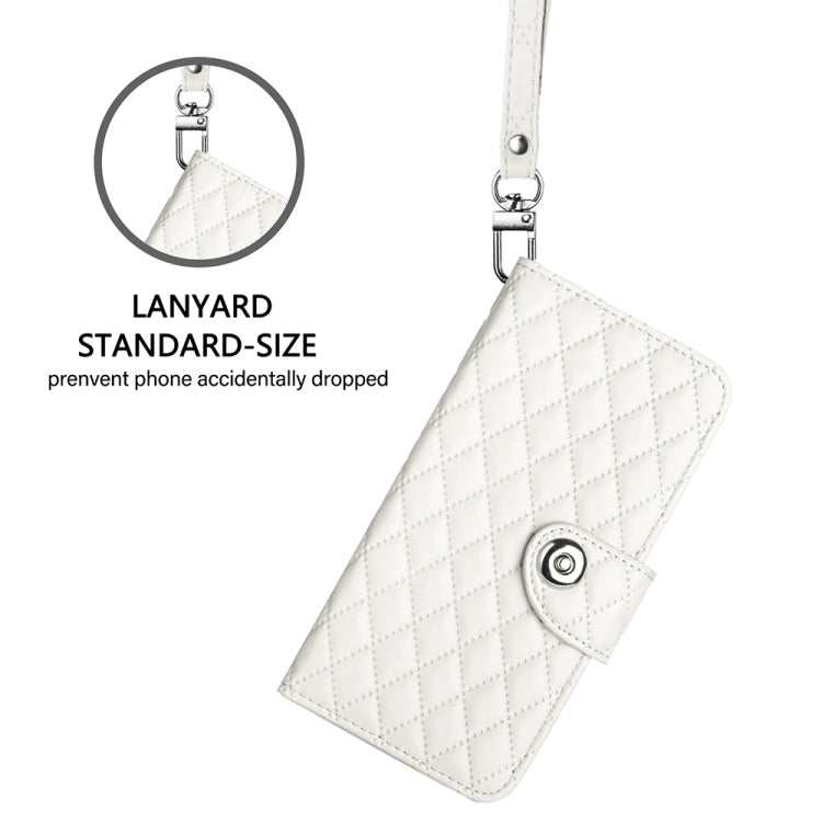 Rhombic Texture Flip Leather Phone Case with Lanyard, For vivo V29e / Y200 / V30 Lite, For vivo X100 Pro, For vivo X100, For vivo Y36 5G / Y36 4G / Y36 India
