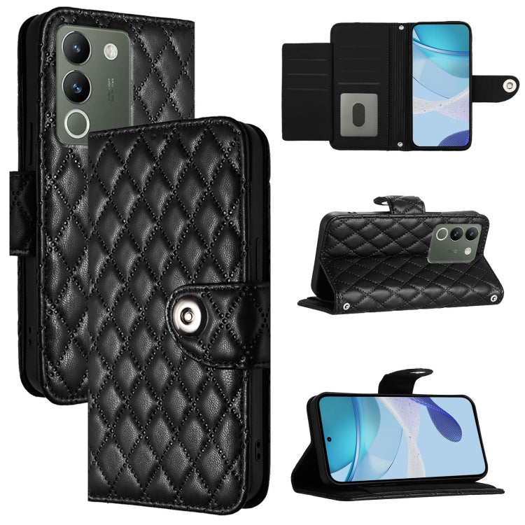 Rhombic Texture Flip Leather Phone Case with Lanyard, For vivo V29e / Y200 / V30 Lite, For vivo X100 Pro, For vivo X100, For vivo Y36 5G / Y36 4G / Y36 India