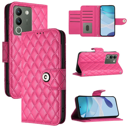 Rhombic Texture Flip Leather Phone Case with Lanyard, For vivo V29e / Y200 / V30 Lite, For vivo X100 Pro, For vivo X100, For vivo Y36 5G / Y36 4G / Y36 India