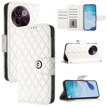 Rhombic Texture Flip Leather Phone Case with Lanyard, For vivo V30e, For vivo iQOO Z9x, For vivo Y20 / Y20i / Y20s / Y20a, For vivo iQOO U1x / Y11s / Y12s / Y12a