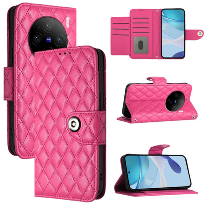 Rhombic Texture Flip Leather Phone Case with Lanyard, For vivo V29e / Y200 / V30 Lite, For vivo X100 Pro, For vivo X100, For vivo Y36 5G / Y36 4G / Y36 India