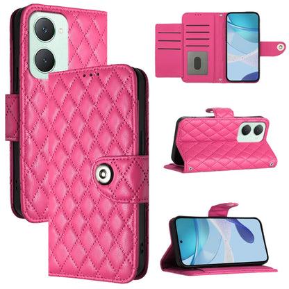 Rhombic Texture Flip Leather Phone Case with Lanyard, For vivo Y28 4G, For vivo X100s, For vivo Y03 / Y18, For vivo Y38 / Y200i / T3x