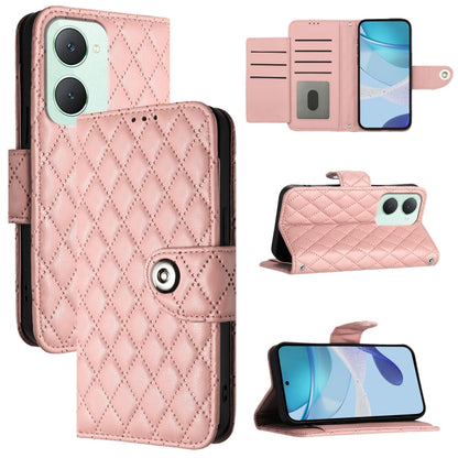 Rhombic Texture Flip Leather Phone Case with Lanyard, For vivo Y28 4G, For vivo X100s, For vivo Y03 / Y18, For vivo Y38 / Y200i / T3x