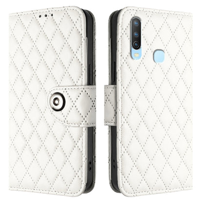 Rhombic Texture Flip Leather Phone Case with Lanyard, For vivo Y17 / Y15 / Y12 / Y11 2019, For vivo Y27 4G Global