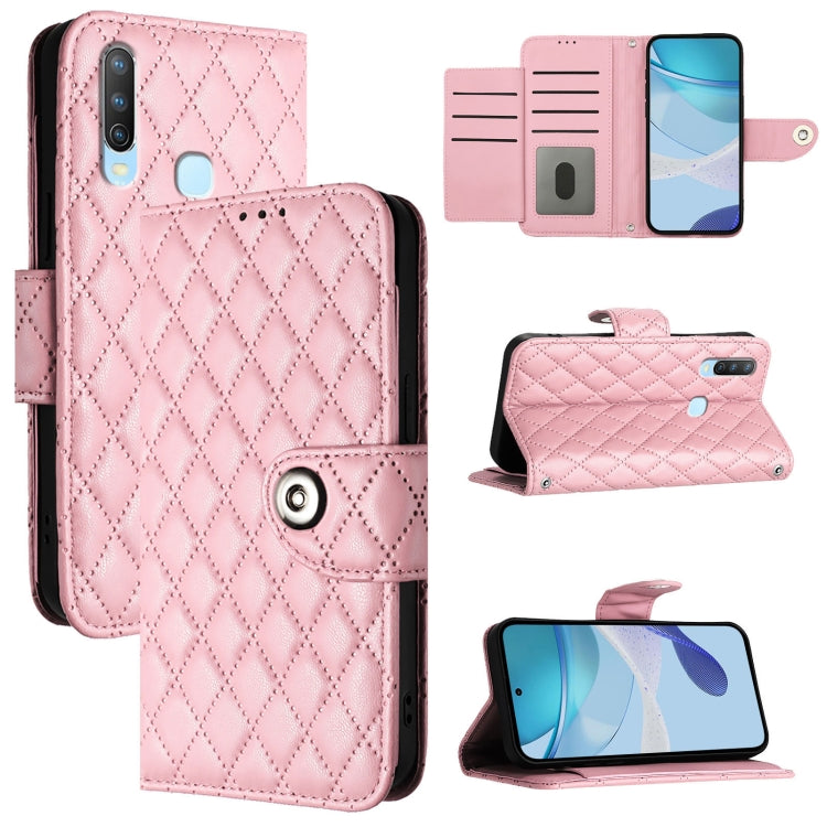 Rhombic Texture Flip Leather Phone Case with Lanyard, For vivo Y17 / Y15 / Y12 / Y11 2019, For vivo Y27 4G Global