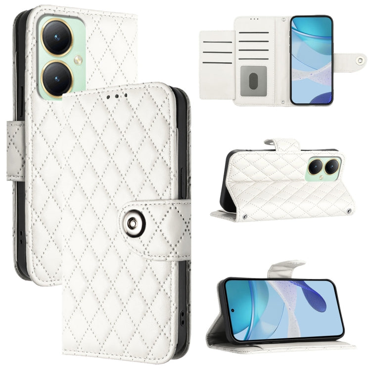 Rhombic Texture Flip Leather Phone Case with Lanyard, For vivo Y17 / Y15 / Y12 / Y11 2019, For vivo Y27 4G Global