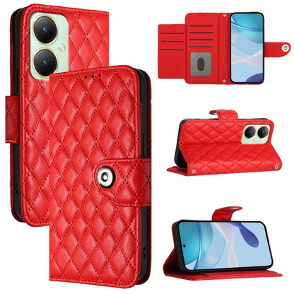 Rhombic Texture Flip Leather Phone Case with Lanyard, For vivo Y17 / Y15 / Y12 / Y11 2019, For vivo Y27 4G Global