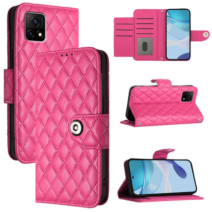 Rhombic Texture Flip Leather Phone Case with Lanyard, For vivo Y76 5G, For vivo Y51 2020 India / Y31 India, For vivo Y53s 5G / Y51a / Y33, For vivo Y52s 5G / iQOO U3