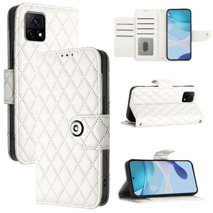 Rhombic Texture Flip Leather Phone Case with Lanyard, For vivo Y31s 5G / Y72 5G India, For vivo Y70s, For vivo Y30 4G Global, For vivo Y19 / U3 / Y5s / Z5i / U20