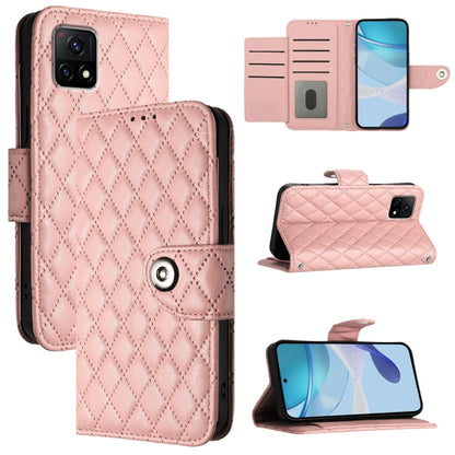 Rhombic Texture Flip Leather Phone Case with Lanyard, For vivo Y31s 5G / Y72 5G India, For vivo Y70s, For vivo Y30 4G Global, For vivo Y19 / U3 / Y5s / Z5i / U20