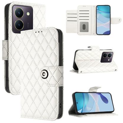 Rhombic Texture Flip Leather Phone Case with Lanyard, For vivo V29e / Y200 / V30 Lite, For vivo X100 Pro, For vivo X100, For vivo Y36 5G / Y36 4G / Y36 India