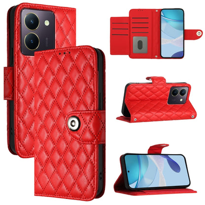 Rhombic Texture Flip Leather Phone Case with Lanyard, For vivo V29e / Y200 / V30 Lite, For vivo X100 Pro, For vivo X100, For vivo Y36 5G / Y36 4G / Y36 India