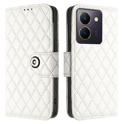 Rhombic Texture Flip Leather Phone Case with Lanyard, For vivo Y27 5G / Y27s, For vivo V29 / V29 Pro, For vivo Y17s 4G / Y17s 5G India, For vivo Y02A / Y02 / Y11 2023 / Y02t