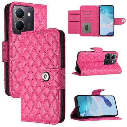 Rhombic Texture Flip Leather Phone Case with Lanyard, For vivo Y27 5G / Y27s, For vivo V29 / V29 Pro, For vivo Y17s 4G / Y17s 5G India, For vivo Y02A / Y02 / Y11 2023 / Y02t