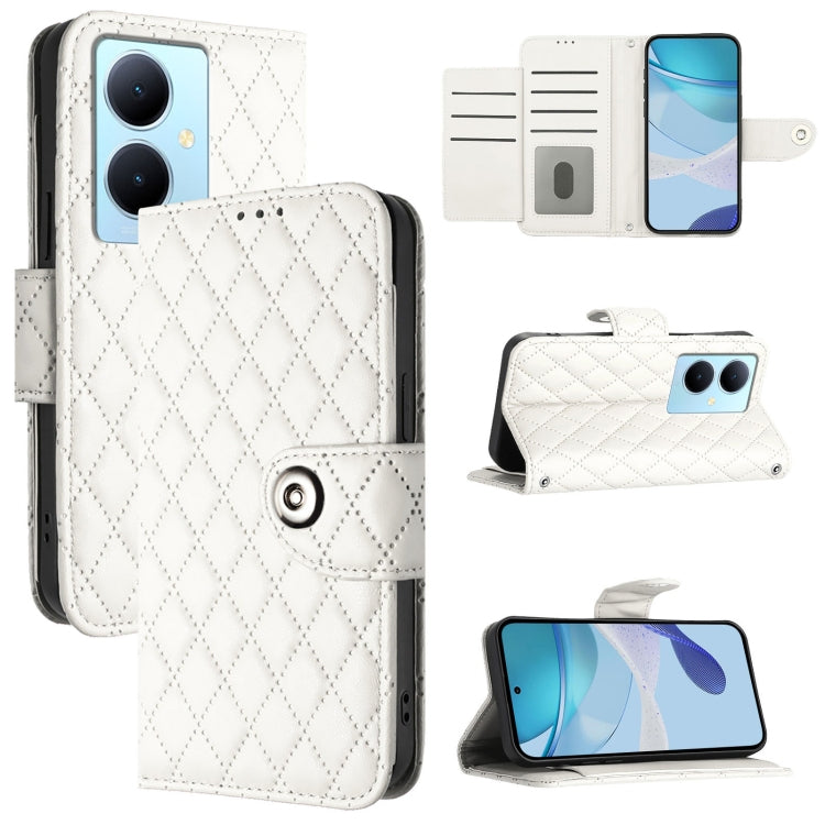 Rhombic Texture Flip Leather Phone Case with Lanyard, For vivo Y78+ / Y78 / V29 Lite, For vivo Y56 / Y16 / Y02s, For vivo Y100 5G Global, For vivo V27 / V27 Pro