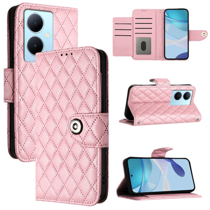 Rhombic Texture Flip Leather Phone Case with Lanyard, For vivo Y78+ / Y78 / V29 Lite, For vivo Y56 / Y16 / Y02s, For vivo Y100 5G Global, For vivo V27 / V27 Pro