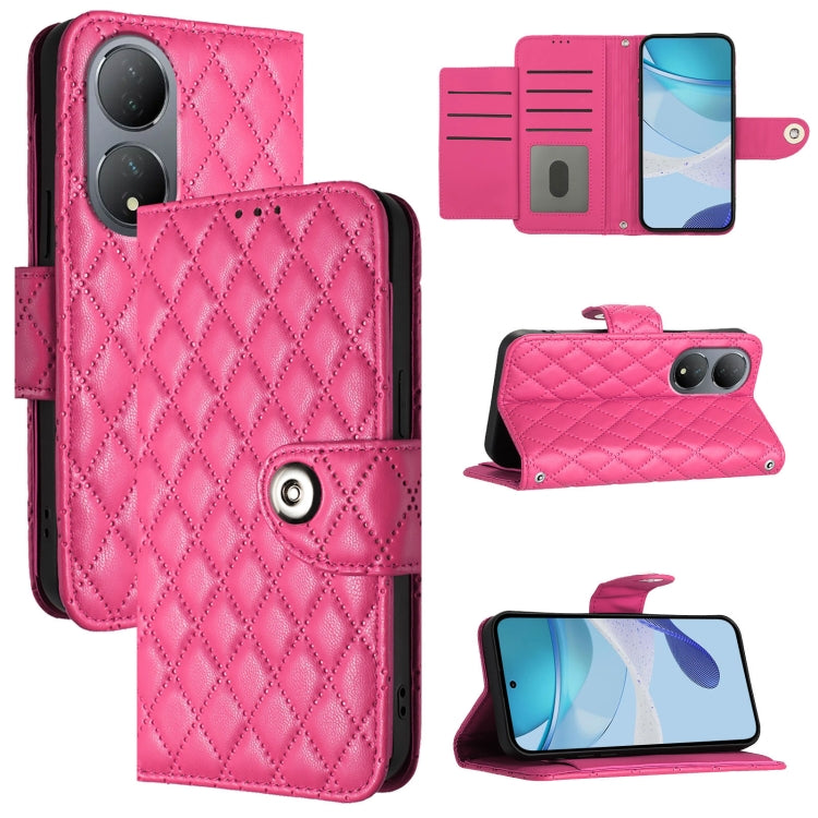 Rhombic Texture Flip Leather Phone Case with Lanyard, For vivo Y78+ / Y78 / V29 Lite, For vivo Y56 / Y16 / Y02s, For vivo Y100 5G Global, For vivo V27 / V27 Pro