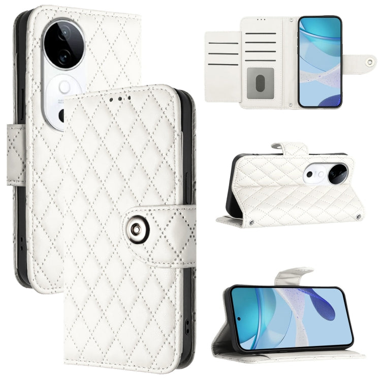 Rhombic Texture Flip Leather Phone Case with Lanyard, For vivo S20 Pro 5G, For vivo Y300 5G, For vivo S19 Pro, For vivo S19