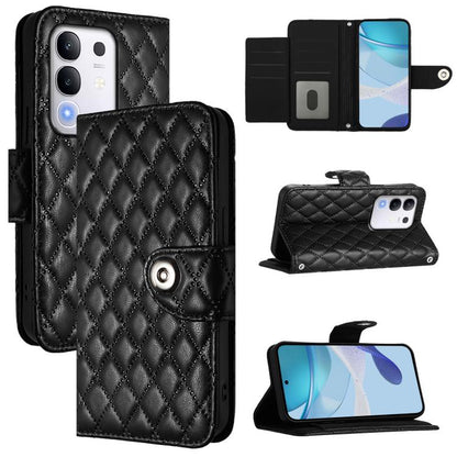 Rhombic Texture Flip Leather Phone Case with Lanyard, For vivo Y29S 5G / Y04 4G Global, For vivo Y29 4G Global, For vivo V50 5G Global, For vivo S20 5G