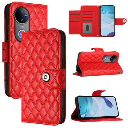 Rhombic Texture Flip Leather Phone Case with Lanyard, For vivo Y29S 5G / Y04 4G Global, For vivo Y29 4G Global, For vivo V50 5G Global, For vivo S20 5G