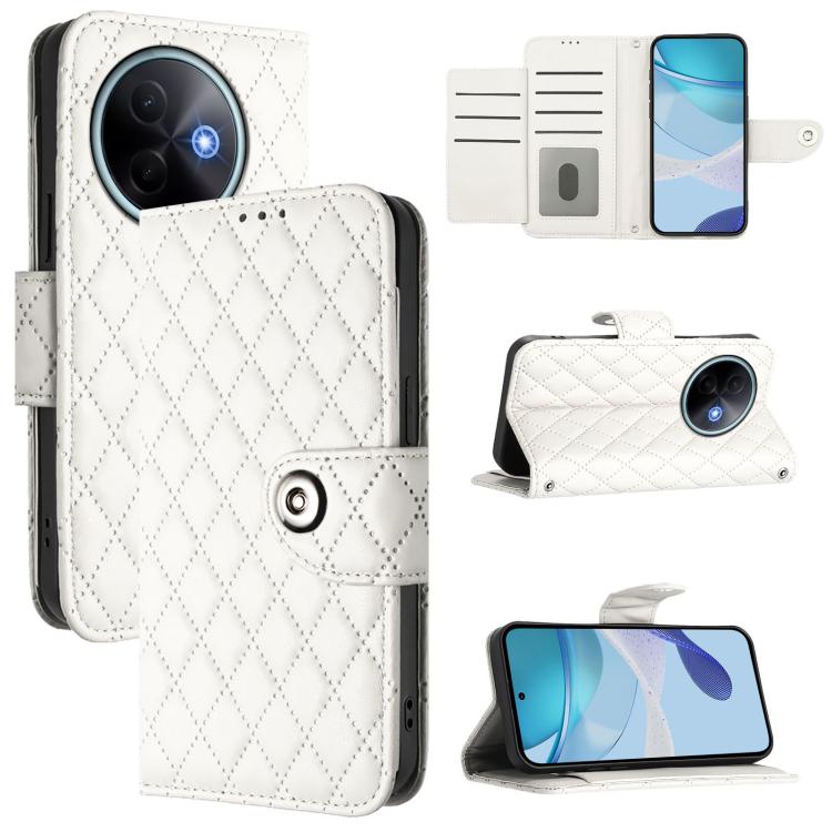 Rhombic Texture Flip Leather Phone Case with Lanyard, For vivo S30 Pro mini, For vivo S30, For vivo Y39 5G Global, For vivo V50 Lite 5G