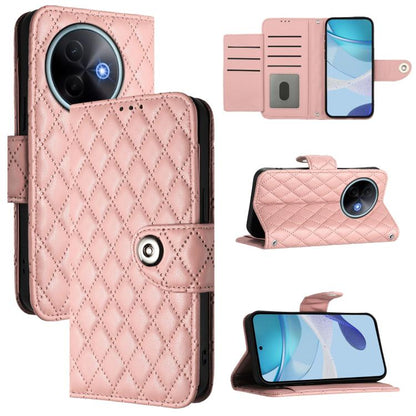 Rhombic Texture Flip Leather Phone Case with Lanyard, For vivo S30 Pro mini, For vivo S30, For vivo Y39 5G Global, For vivo V50 Lite 5G