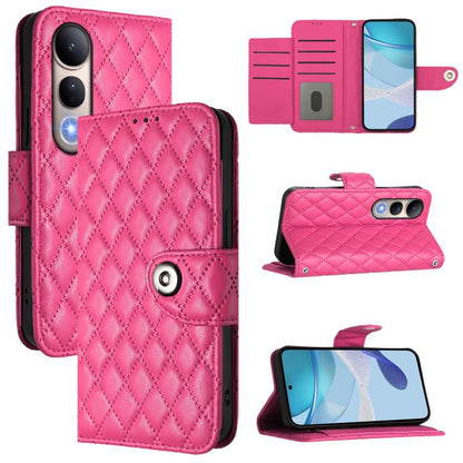 Rhombic Texture Flip Leather Phone Case with Lanyard, For vivo S30 Pro mini, For vivo S30, For vivo Y39 5G Global, For vivo V50 Lite 5G